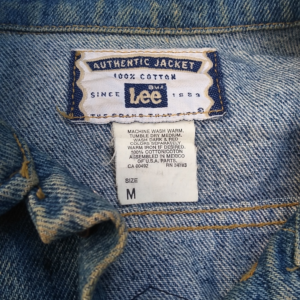 Vintage Lee Denim Jacket Honda Eagle Patch Men's M Jean Trucker - Picture 7 of 10
